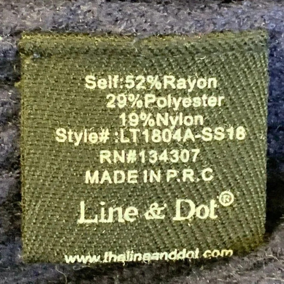 Line & Dot Women's Pullover Ribbed Balloon Sleeve Sweater Size M - Picture 8 of 11